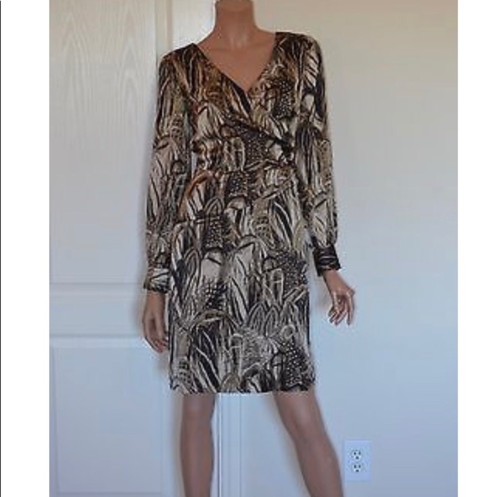 Antonio Melani olive print dress size 6
